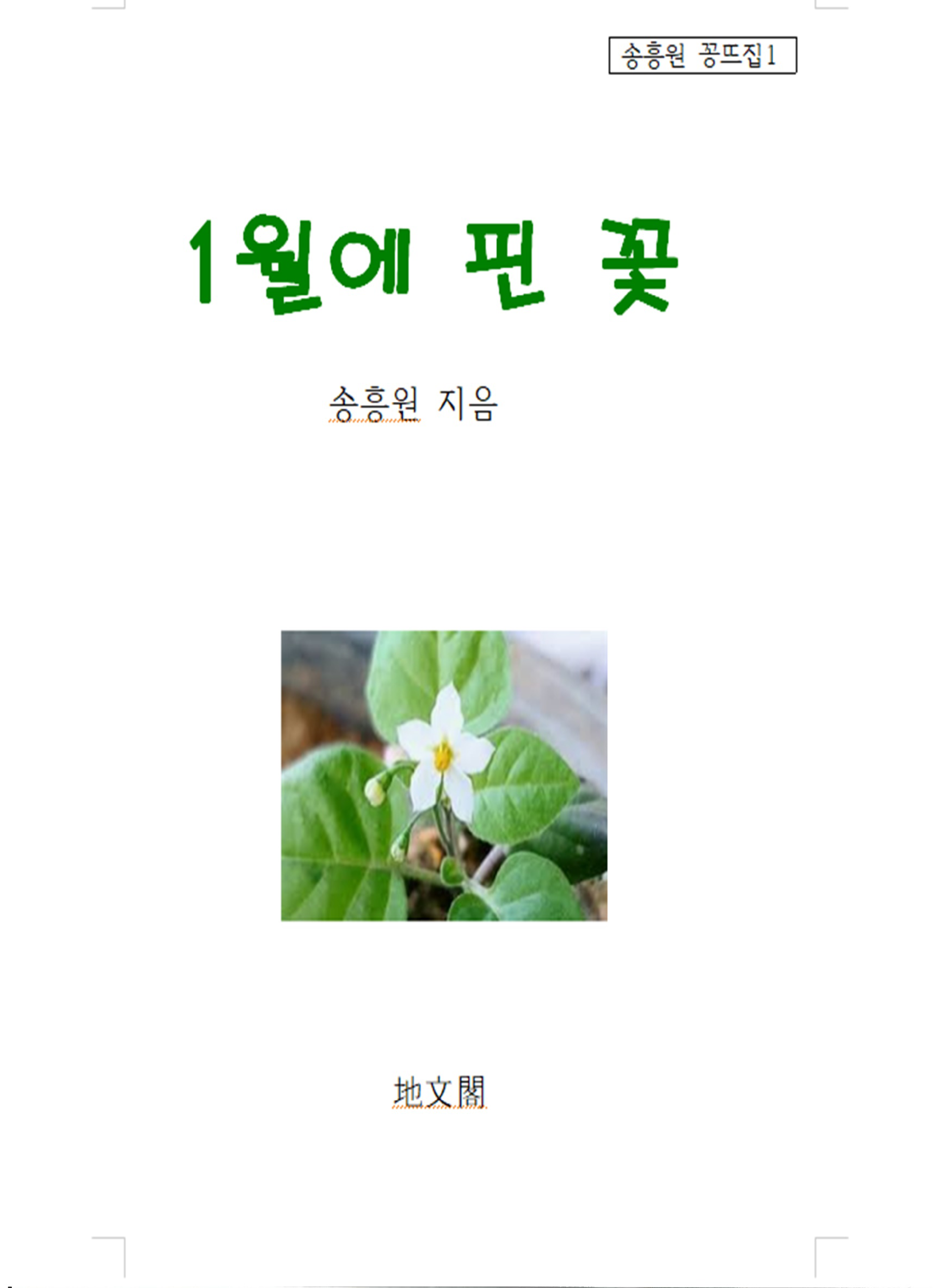 1월에 핀 꽃 (송흥원 꽁뜨집 1)